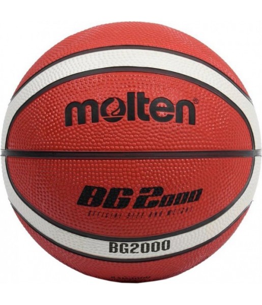 Piłka koszykowa Molten B3G2000 brązowo-kremowa, gumowa 12-panelowa