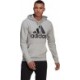 Szara bluza męska Adidas Essentials Big Logo Hoodie GK9541 z kapturem, kieszenią kangurką, czarnym logo i ściągaczami przy rękaw