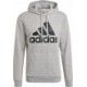 Szara bluza męska Adidas Essentials Big Logo Hoodie GK9541 z kapturem, kieszenią kangurką, czarnym logo i ściągaczami przy rękaw
