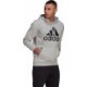 Szara bluza męska Adidas Essentials Big Logo Hoodie GK9541 z kapturem, kieszenią kangurką, czarnym logo i ściągaczami przy rękaw
