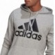Szara bluza męska Adidas Essentials Big Logo Hoodie GK9541 z kapturem, kieszenią kangurką, czarnym logo i ściągaczami przy rękaw