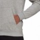Szara bluza męska Adidas Essentials Big Logo Hoodie GK9541 z kapturem, kieszenią kangurką, czarnym logo i ściągaczami przy rękaw