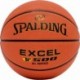 Pomarańczowa piłka do koszykówki Spalding Excel TF-500 76797Z r. 7 z czarnymi kanałami i logo Spalding