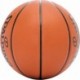 Pomarańczowa piłka do koszykówki Spalding React TF-250 76801Z r. 7 z czarnymi kanałami, fakturowaną powierzchnią i logo Spalding