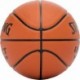 Pomarańczowa piłka do koszykówki Spalding React TF-250 76801Z r. 7 z czarnymi kanałami, fakturowaną powierzchnią i logo Spalding