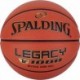Brązowa piłka do koszykówki Spalding TF-1000 Legacy 76963Z r. 7 z czarnymi kanałami i logo Spalding