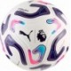 Biało-fioletowo-różowa piłka nożna Puma Stellar Match PL 085110 01 r. 5 z logo Puma i Premier League