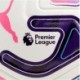 Biało-fioletowo-różowa piłka nożna Puma Stellar Match PL 085110 01 r. 5 z logo Puma i Premier League