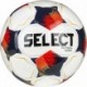 Biało-czerwona piłka nożna halowa Select Futsal Copa V26 320012 r. 4 z logo Select i granatowymi detalami