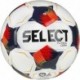 Biało-czerwona piłka nożna halowa Select Futsal Copa V26 320012 r. 4 z logo Select i granatowymi detalami