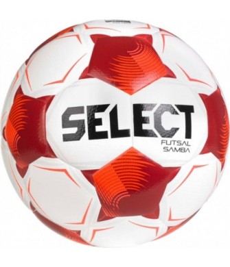 Piłka Nożna Halowa Select Futsal Samba V26 FIFA Basic Rozmiar 4 1021654 320010 Biało-Czerwona