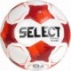 Biało-czerwona piłka nożna halowa Select Futsal Samba 320010 r. 4 z logo Select i czarnymi detalami