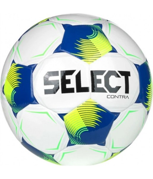 Piłka nożna Select Contra V26 120085 biało-niebiesko-żółta, treningowa Dual Bonded