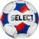 Biało-niebiesko-czerwona piłka nożna Select Match V26 FIFA Basic 120078 r. 5 z 32 panelami Dual Bonded, strukturą PU i logo Sele