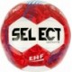 Czerwono-biało-granatowa piłka ręczna Select Ultimate Superliga V26 Mini 441166 r. 0 z logo Select i oznaczeniem EHF