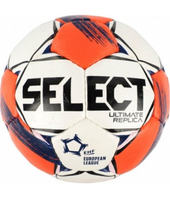 Piłka Ręczna Select Ultimate Replica European League V25 EHF Rozmiar 3 II Gatunek 270063 Biało-Pomarańczowo-Granatowa
