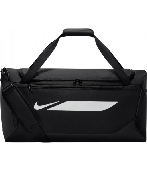 Torba sportowa Nike Academy Team 60 l IO0918 010 czarna z białym logo i bocznymi kieszeniami