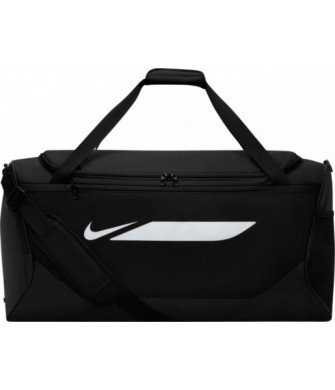 Torba sportowa Nike Academy Team 95 l IO0917 010 czarna z białym logo i bocznymi kieszeniami