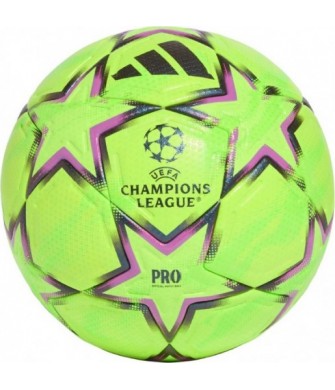 Piłka Adidas UCL Pro Winter KE9769 r.5 limonkowo-czarno-różowa, termozgrzewana, FIFA Quality Pro