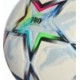 Biało-błękitna piłka nożna Adidas UCL Pro 26/27 League Stage KE9757 rozmiar 5 z kolorowymi gwiazdami i logo Ligi Mistrzów UEFA