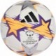 Biało-pomarańczowo-fioletowa piłka nożna Adidas UCL Womens Mini KE5143 rozmiar 1 z piankowym rdzeniem i grafiką Ligi Mistrzyń