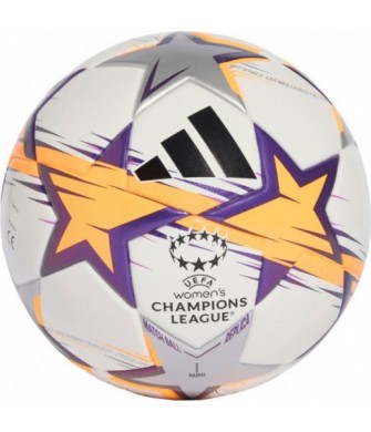 Piłka Nożna Adidas UCL Womens Mini 26/27 League Stage Rozmiar 1 KE5143 Biało-Pomarańczowo-Fioletowa