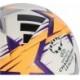 Biało-pomarańczowo-fioletowa piłka nożna Adidas UCL Womens Mini KE5143 rozmiar 1 z piankowym rdzeniem i grafiką Ligi Mistrzyń