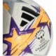 Biało-pomarańczowo-fioletowa piłka nożna Adidas UCL Womens Pro KE5141 r. 5 z grafiką Ligi Mistrzyń UEFA i czarnym logo Adidas