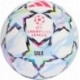 Biało-błękitna piłka nożna halowa Adidas UCL Pro Sala KE9772 rozmiar 4 z kolorowymi gwiazdami i logo UEFA Champions League
