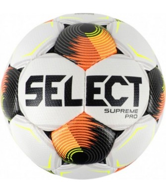 Piłka Nożna Select Supreme Pro FIFA Basic Rozmiar 5 1001356/111148 Biało-Czarno-Pomarańczowa