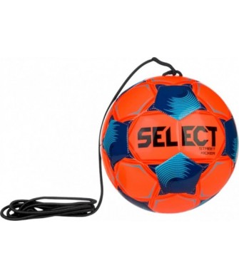 Piłka nożna Select Street Kicker V26 pomarańczowo-niebieska rozmiar 4 z linką