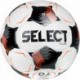 Biało-czarno-pomarańczowa piłka nożna Select Club V26 FIFA Basic rozmiar 5 z konstrukcją Dual Bonded i dużym logo Select