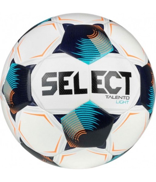 Piłka nożna Select Talento Light V26 130008 biało-czarno-niebieska, lekka Dual Bonded
