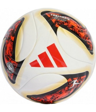 Piłka Nożna Adidas Bundesliga 26/27 Torfabrik Competition Rozmiar 5 KG6045 Biało-Pomarańczowo-Złota