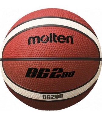 Piłka koszykowa Molten Mini B1G200 brązowo-kremowa, gumowa 12-panelowa