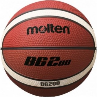 Piłka koszykowa Molten Mini B1G200 brązowo-kremowa, gumowa 12-panelowa
