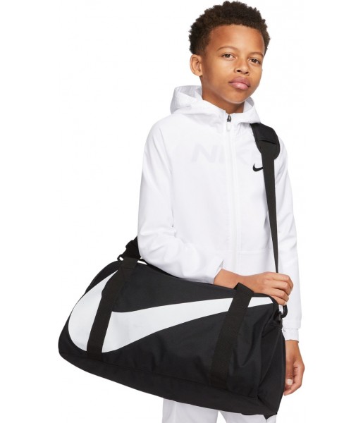 Torba sportowa Nike Gym Club 25 l DR6100 010 czarno-biała z dużym logo Nike