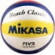 Piłka plażowa Mikasa BV1.550C Mini r.1,5 biało-żółto-niebieska, kolekcjonerska replika modelu BV550C