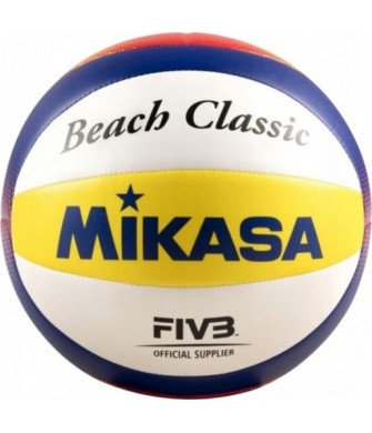 Piłka Siatkowa Plażowa Mikasa BV1.550C Mini Rozmiar 1,5 Biało-Żółto-Niebieska