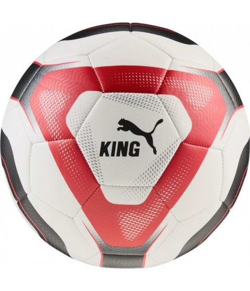 Piłka nożna Puma AC Milan King 085011 01 r.5 biało-czerwono-czarna, szyta maszynowo z 32 paneli