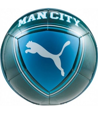 Piłka nożna Puma MCFC Culture 084976 13 turkusowo-niebieska z logo Manchester City