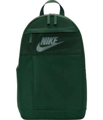 Zielony plecak Nike Elemental 21 l DD0562 323 z kontrastowym logo Nike, wyściełanymi szelkami i praktycznymi kieszeniami