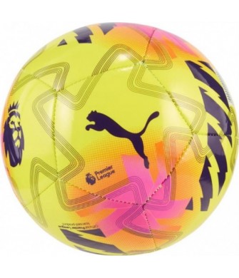 Piłka Puma Orbita Premier League Lights Mini r.1 żółto-różowo-fioletowa, szyta maszynowo z 12 paneli