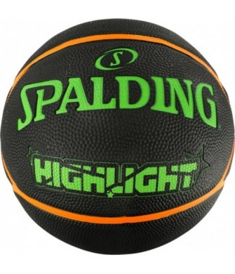 Piłka do koszykówki Spalding Highlight 84354Z czarno-zielono-pomarańczowa outdoor