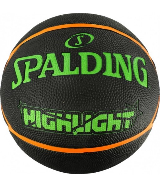 Piłka do koszykówki Spalding Highlight 84354Z czarno-zielono-pomarańczowa outdoor