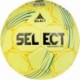 Piłka ręczna Select Mundo DB V24 EHF żółta z niebiesko-turkusowymi detalami, miękka i teksturowana