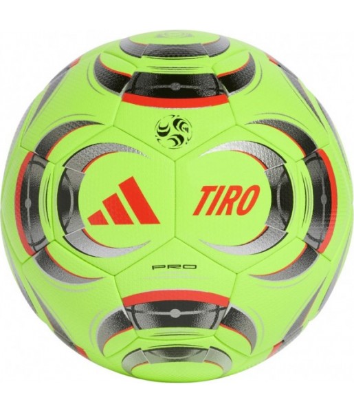 Piłka nożna Adidas Tiro Pro Winter KC3341 limonkowo-czarno-czerwona, FIFA Quality Pro
