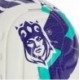Piłka nożna Adidas Queens League Mini KE8233 biało-fioletowo-turkusowa z piankowym rdzeniem