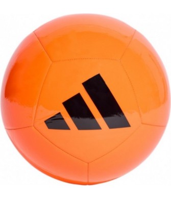 Pomarańczowo-czarna piłka nożna Adidas Universadi KB9777 r. 5 z dużym czarnym logo adidas na pomarańczowej powierzchni