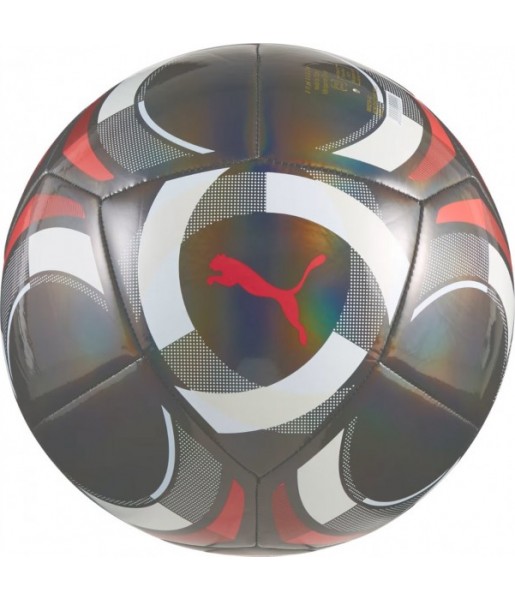 Piłka nożna Puma AC Milan Culture 085218 02 szaro-czarno-czerwona z herbem AC Milan
